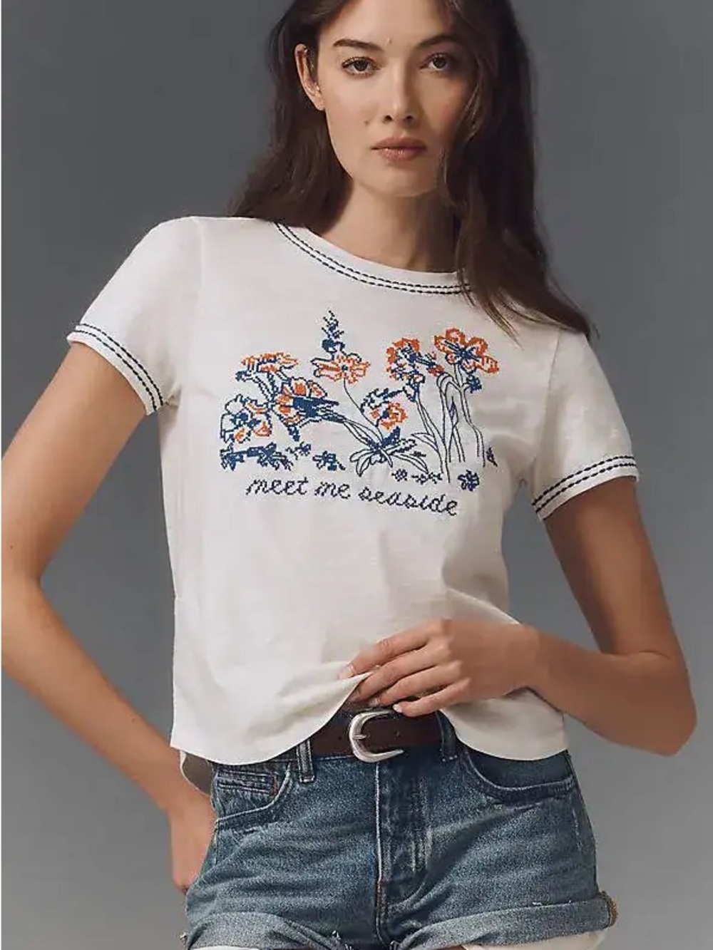 Nwot Pilcro bennie snub Floral Graphic Tee - Meet Me Seaside
